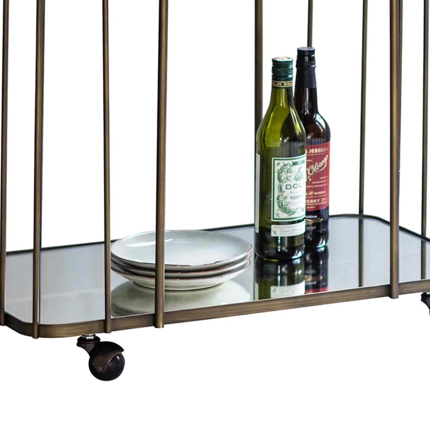 Elara Vintage Modern Bronze Cocktail Trolley – Click Style