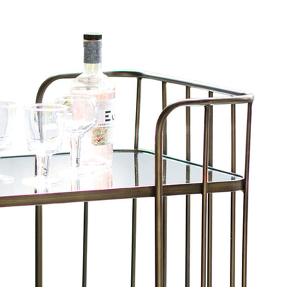 Elara Vintage Modern Bronze Cocktail Trolley – Click Style