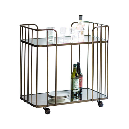 Elara Vintage Modern Bronze Cocktail Trolley – Click Style