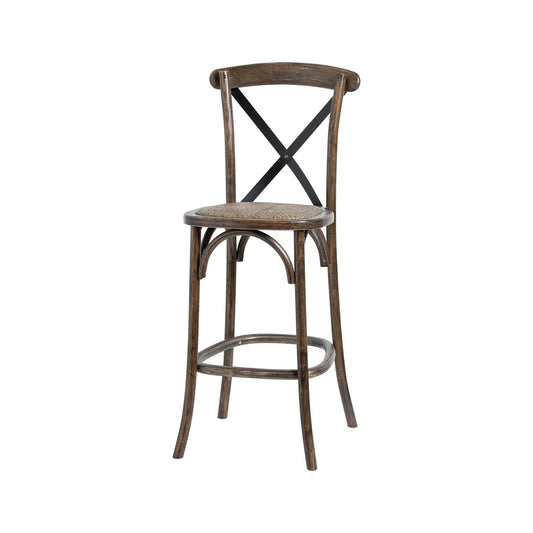 Elm Bar Stool with Black Cross Back – Click Style