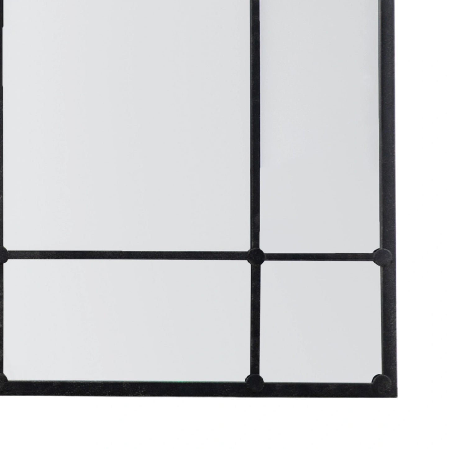 Extra Large Industrial Rectangular Black Metal Window Wall Mirror 150x133x2.5cm – Click Style