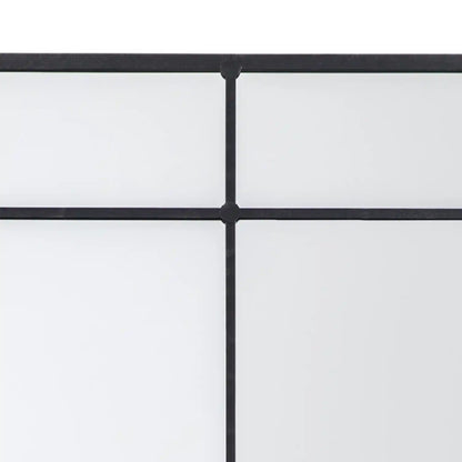 Extra Large Industrial Rectangular Black Metal Window Wall Mirror 150x133x2.5cm – Click Style