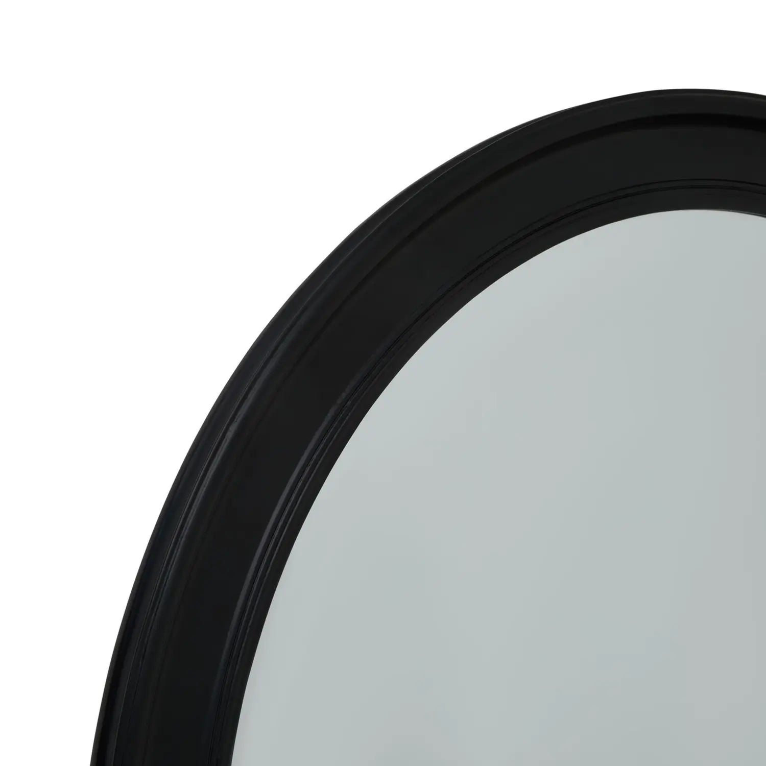 Extra Large Round Matt Black Wall Mirror 120x120x4cm – Click Style