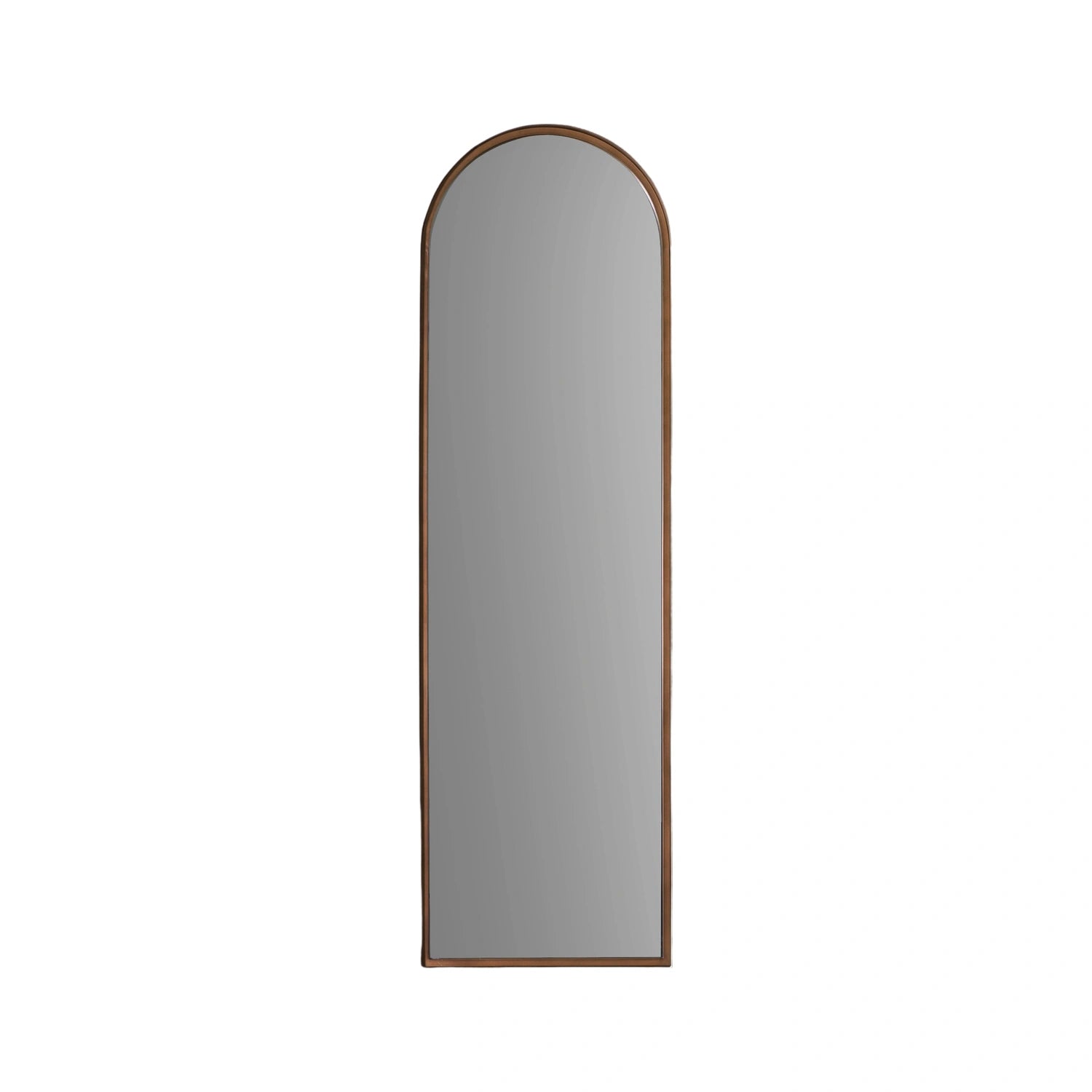 Full Length Aged Bronze Channel Frame Arched Leaner Mirror 170x50.5x4cm – Click Style