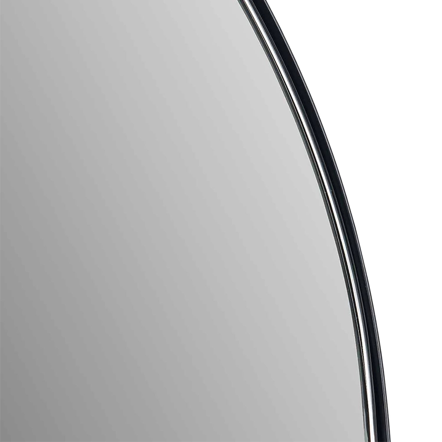 Full Length Arched Black Metal Thin Framed Leaner Mirror 200x70x3cm – Click Style