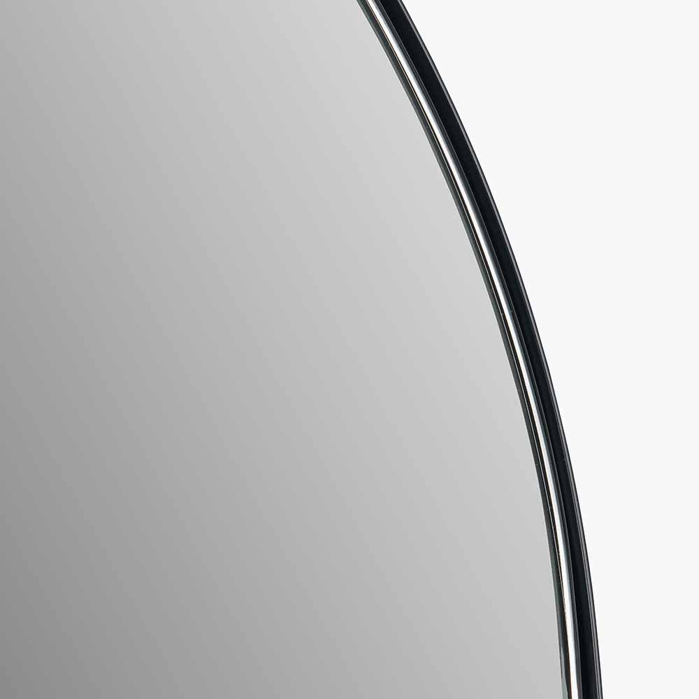 Full Length Arched Black Metal Thin Framed Leaner Mirror 200x70x3cm – Click Style