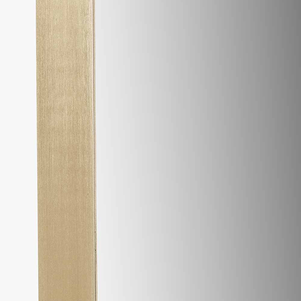 Full Length Arched Brushed Gold Metal Thin Framed Leaner Mirror 200x70x3cm – Click Style