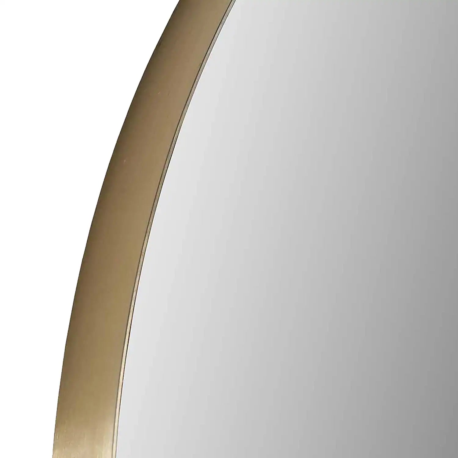 Full Length Arched Brushed Gold Metal Thin Framed Leaner Mirror 200x70x3cm – Click Style