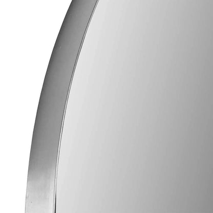 Full Length Arched Brushed Silver Metal Thin Framed Leaner Mirror 200x70x3cm – Click Style