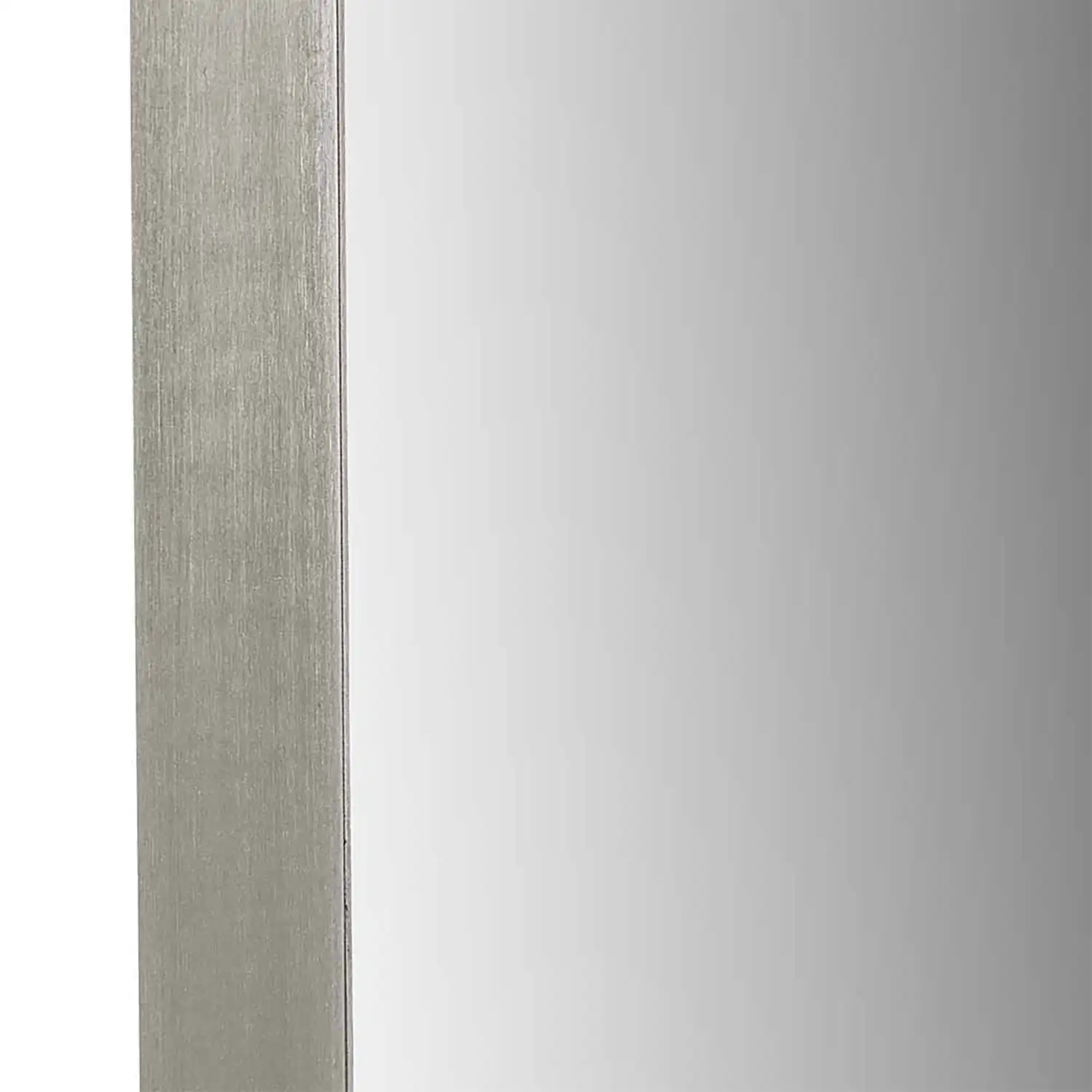 Full Length Arched Brushed Silver Metal Thin Framed Leaner Mirror 200x70x3cm – Click Style