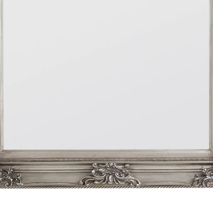 Full Length Baroque Rectangular Pewter Leaner/Wall Mirror 172.5x92x7.5cm – Click Style