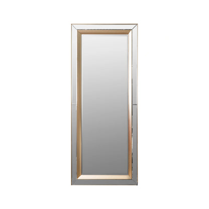 Full Length Bevelled Glass & Gold Inlay Framed Leaner/Wall Mirror 158x69x3cm – Click Style