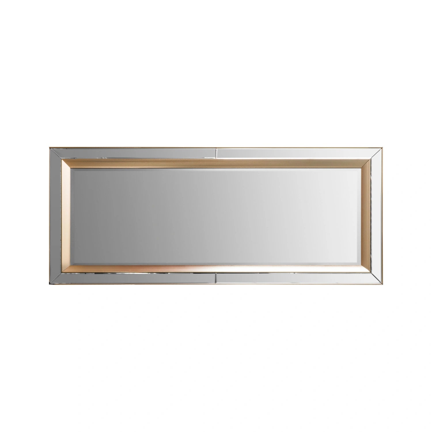 Full Length Bevelled Glass & Gold Inlay Framed Leaner/Wall Mirror 158x69x3cm – Click Style