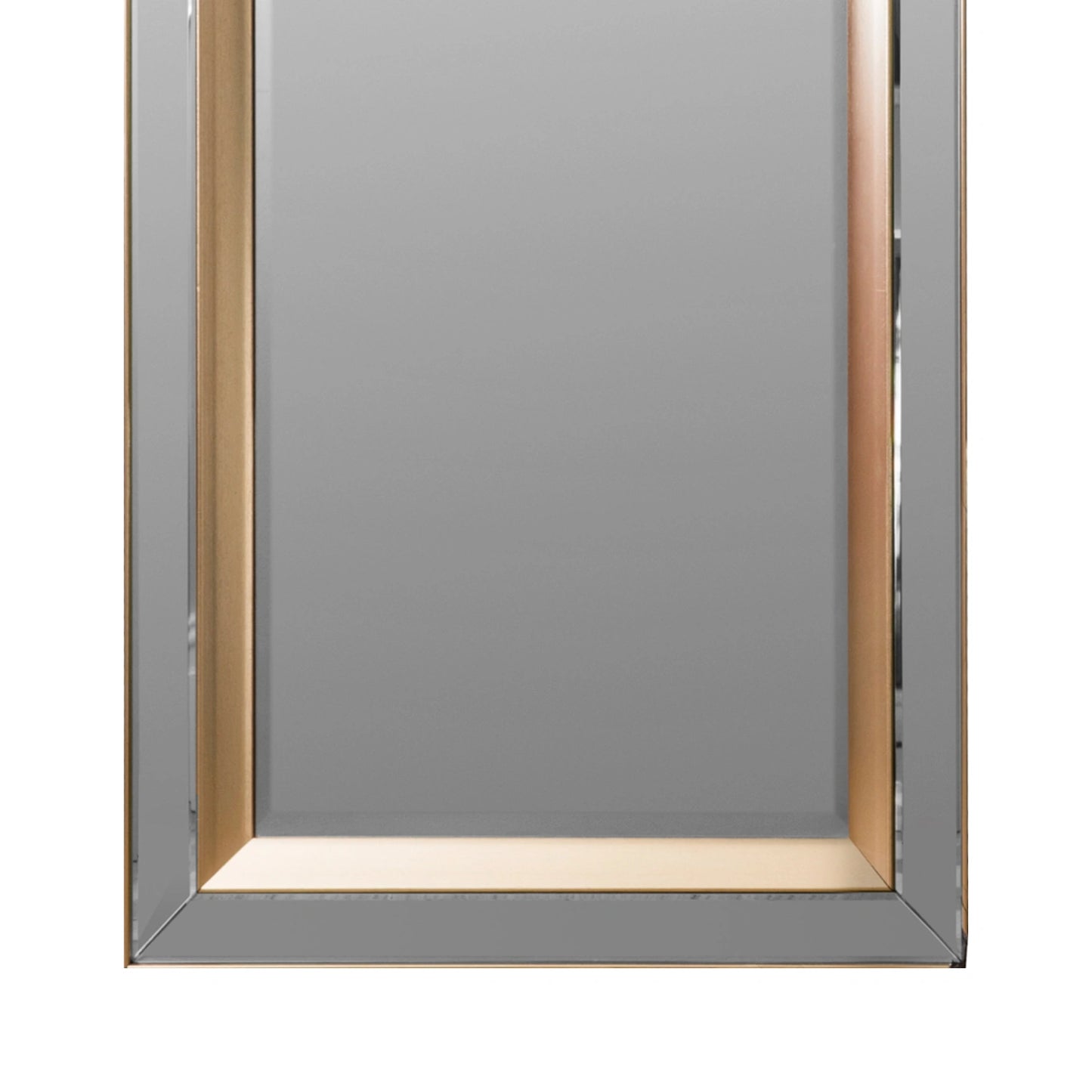 Full Length Bevelled Glass & Gold Inlay Framed Leaner/Wall Mirror 158x69x3cm – Click Style