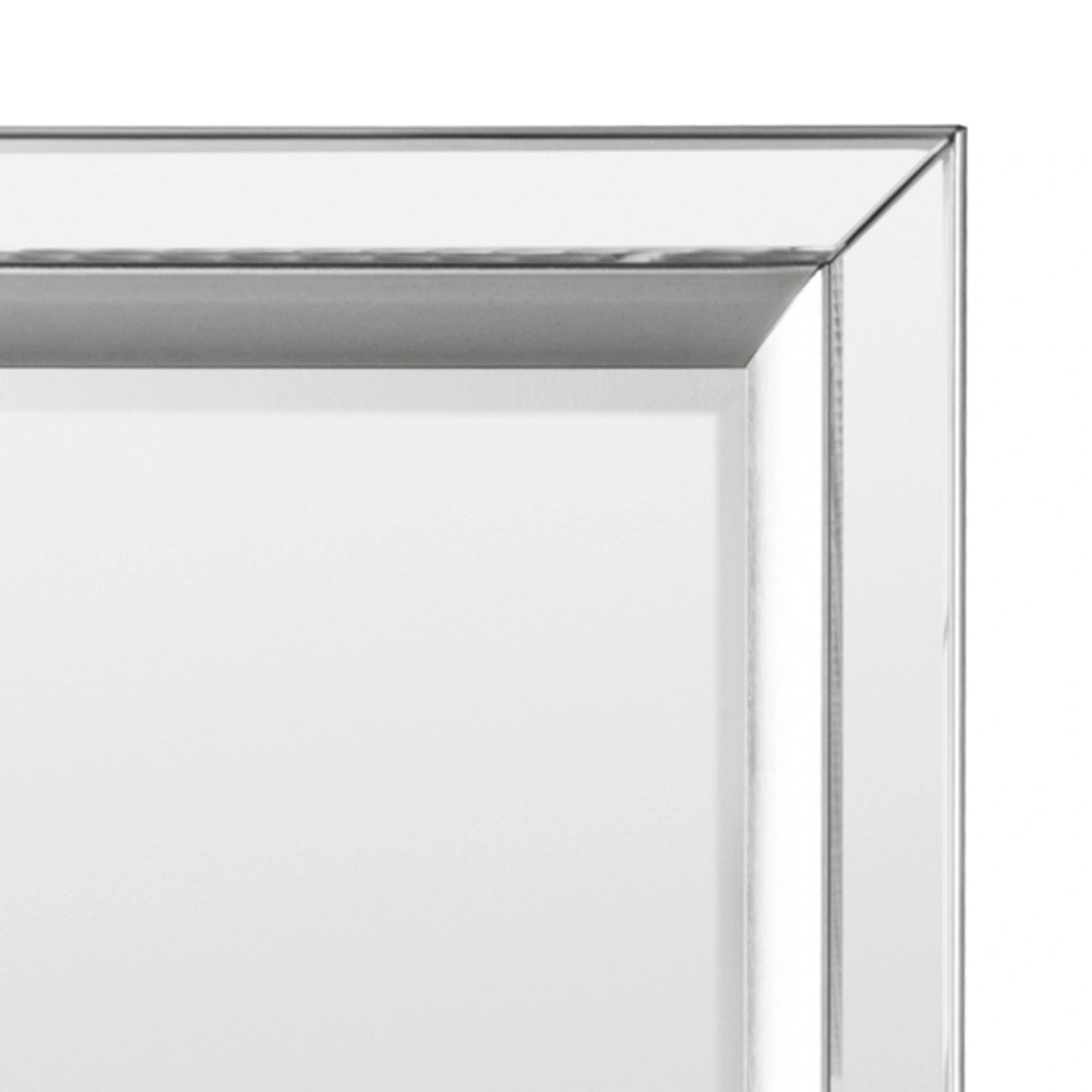 Full Length Bevelled Glass & Silver Inlay Framed Leaner/Wall Mirror 158x69x3cm – Click Style