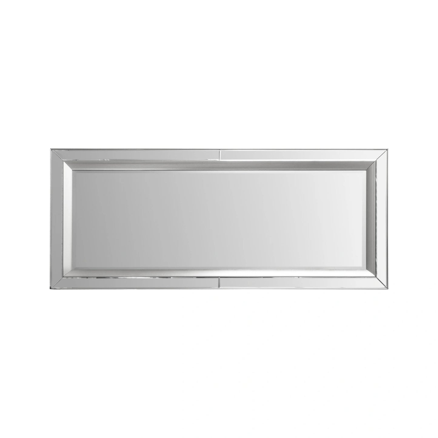 Full Length Bevelled Glass & Silver Inlay Framed Leaner/Wall Mirror 158x69x3cm – Click Style