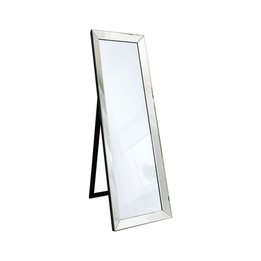 Full Length Bevelled Silver Glass Edge Freestanding Mirror 155x48x4cm – Click Style