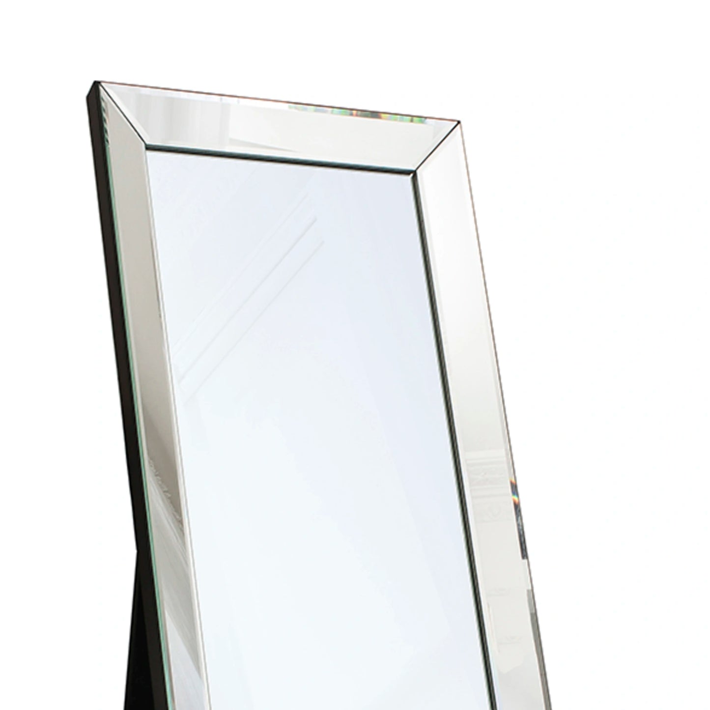 Full Length Bevelled Silver Glass Edge Freestanding Mirror 155x48x4cm – Click Style