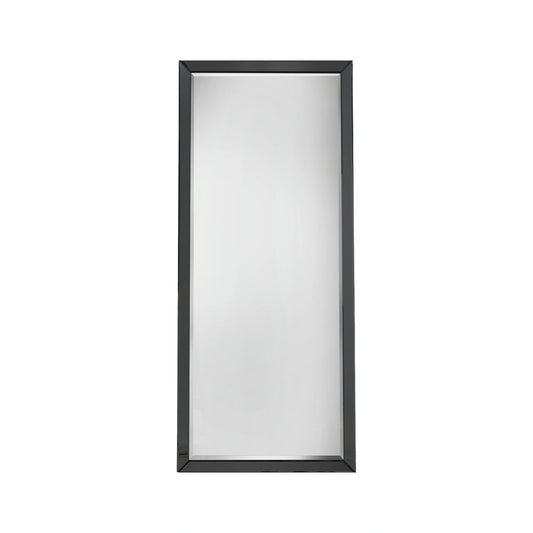 Full Length Black Bevelled Glass Edge Leaner Mirror 48x155x4cm – Click Style