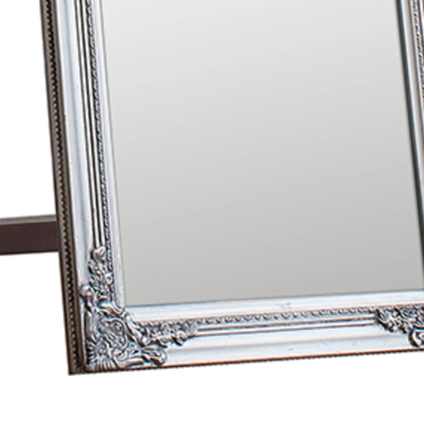 Full Length Ornate Silver Freestanding Mirror 179x45.5x3cm – Click Style