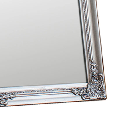 Full Length Ornate Silver Freestanding Mirror 179x45.5x3cm – Click Style