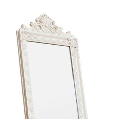 Full Length Ornate White Freestanding Mirror 179x45.5x3cm – Click Style