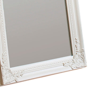 Full Length Ornate White Freestanding Mirror 179x45.5x3cm – Click Style