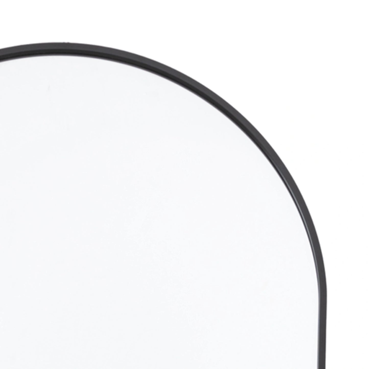 Full Length Racetrack Oval Black Thin Frame Wall Mirror 150x50x4cm – Click Style