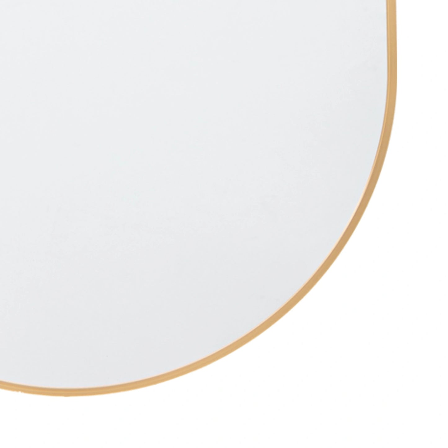 Full Length Racetrack Oval Gold Thin Frame Wall Mirror 150x50x4cm – Click Style