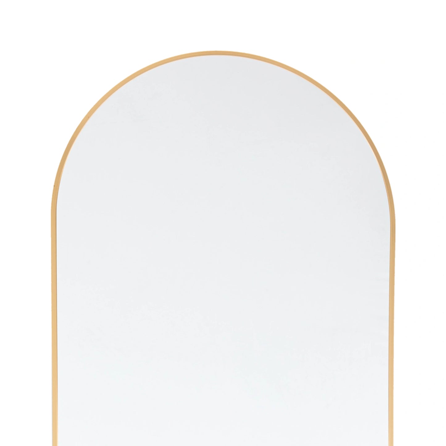 Full Length Racetrack Oval Gold Thin Frame Wall Mirror 150x50x4cm – Click Style