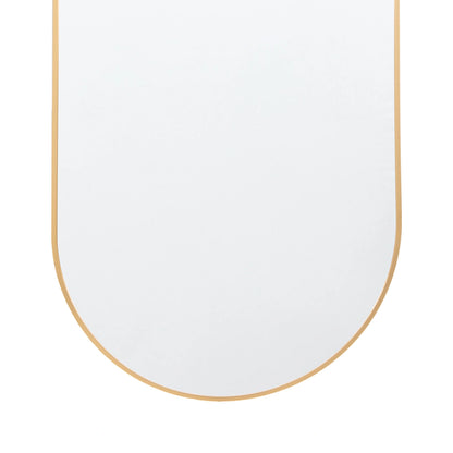 Full Length Racetrack Oval Gold Thin Frame Wall Mirror 150x50x4cm – Click Style