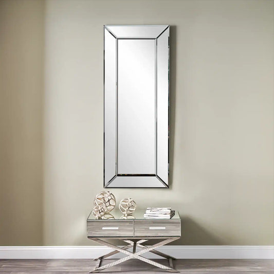 Full Length Rectangular Bevelled Edge Wall Mirror 150x60x2cm – Click Style