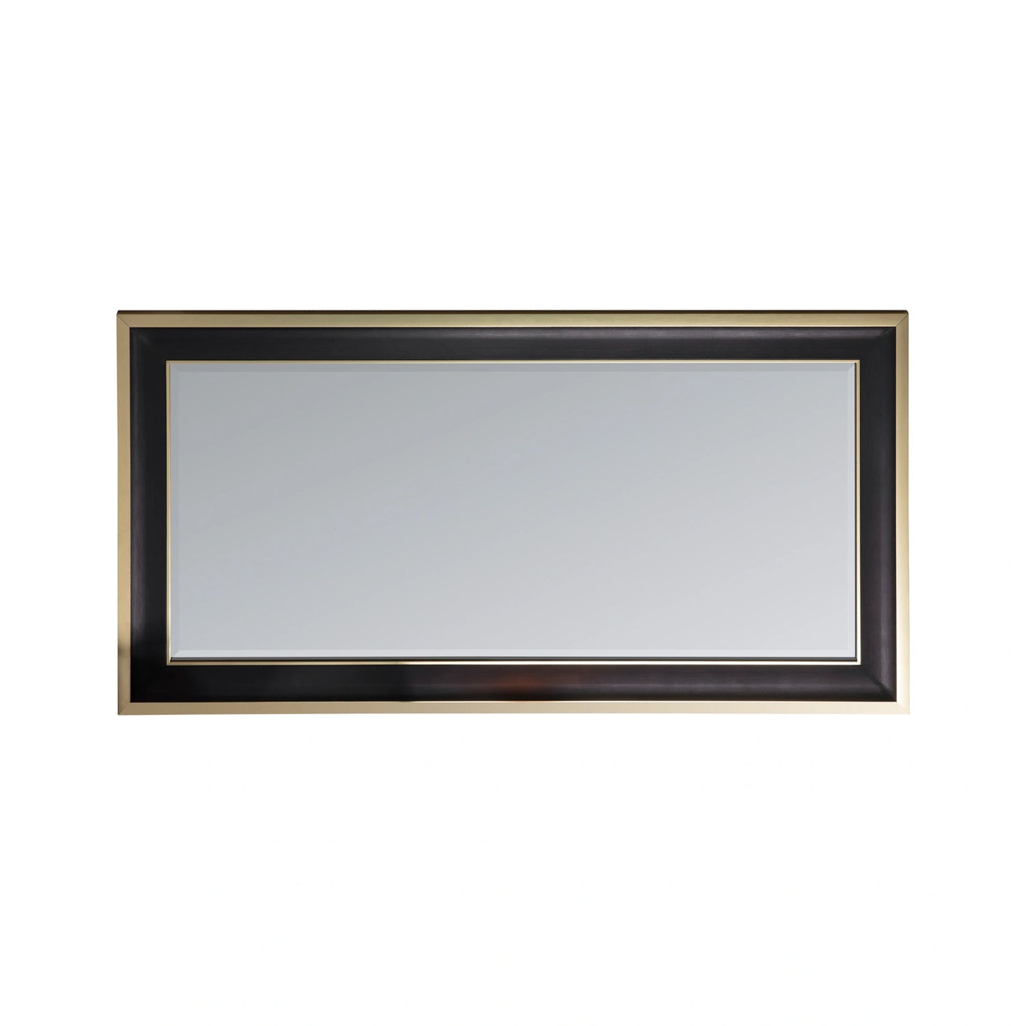 Full Length Rectangular Black & Gold Leaner/Wall Mirror 156x80x3cm – Click Style