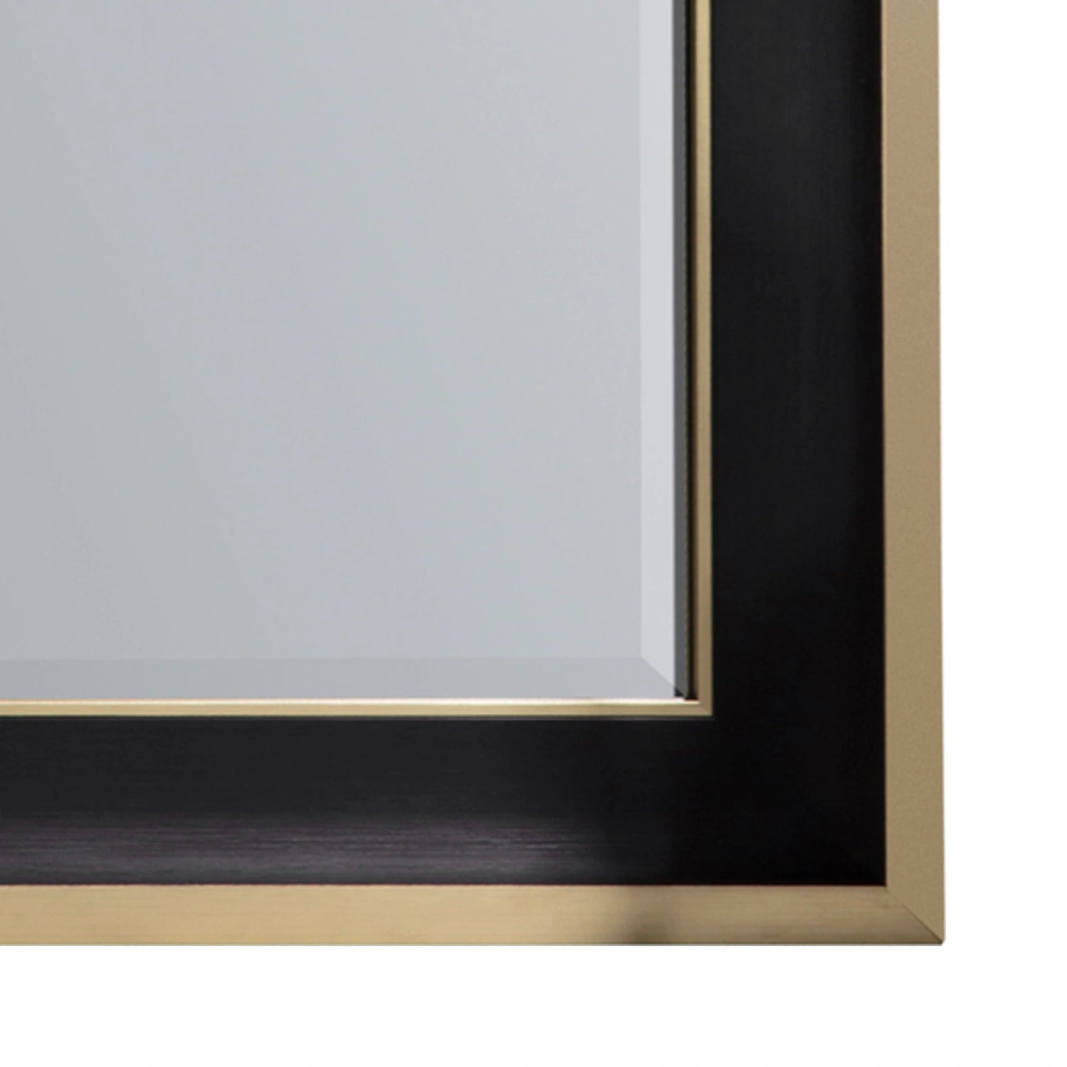 Full Length Rectangular Black & Gold Leaner/Wall Mirror 156x80x3cm – Click Style