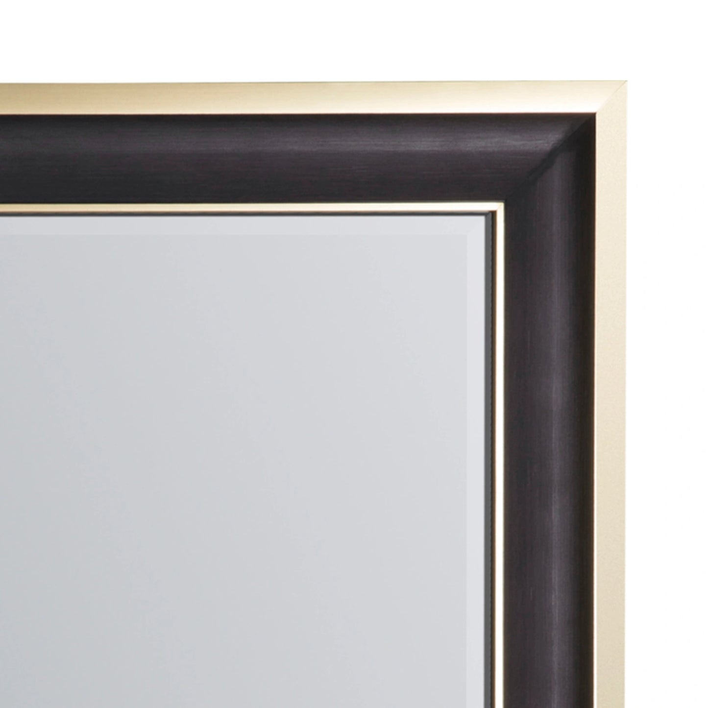 Full Length Rectangular Black & Gold Leaner/Wall Mirror 156x80x3cm – Click Style