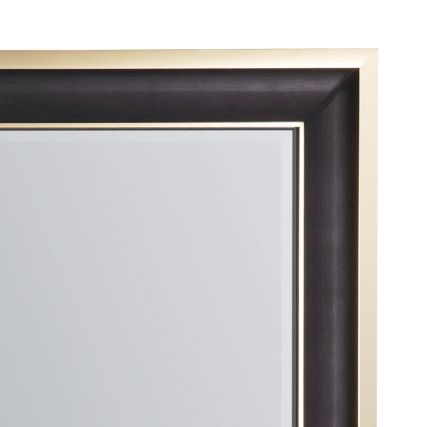 Full Length Rectangular Black & Gold Leaner/Wall Mirror 156x80x3cm – Click Style