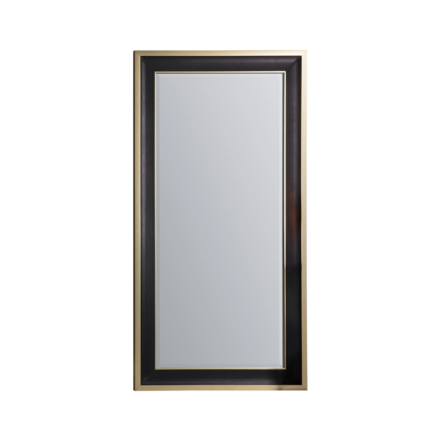 Full Length Rectangular Black & Gold Leaner/Wall Mirror 156x80x3cm – Click Style