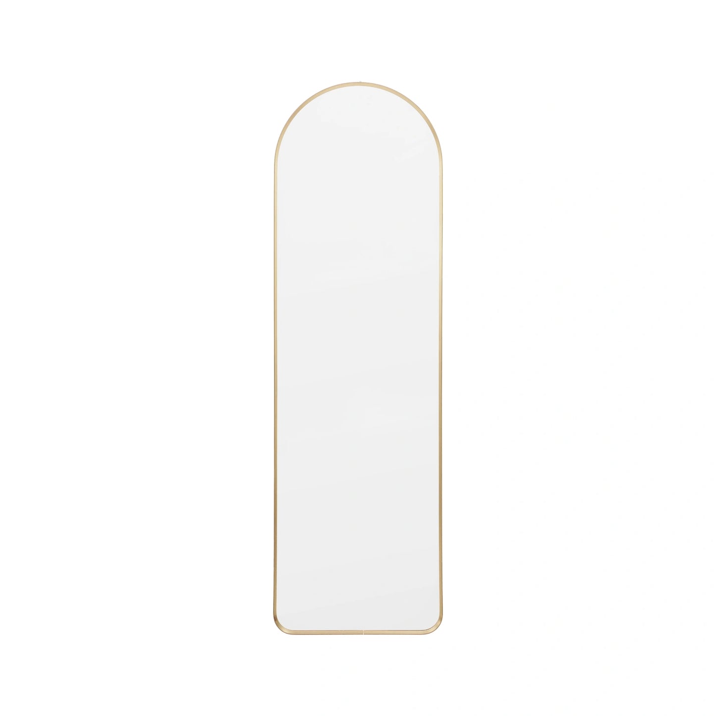 Full Length Rounded Deep Edge Antique Gold Arched Wall Mirror 150x45x3.5cm – Click Style