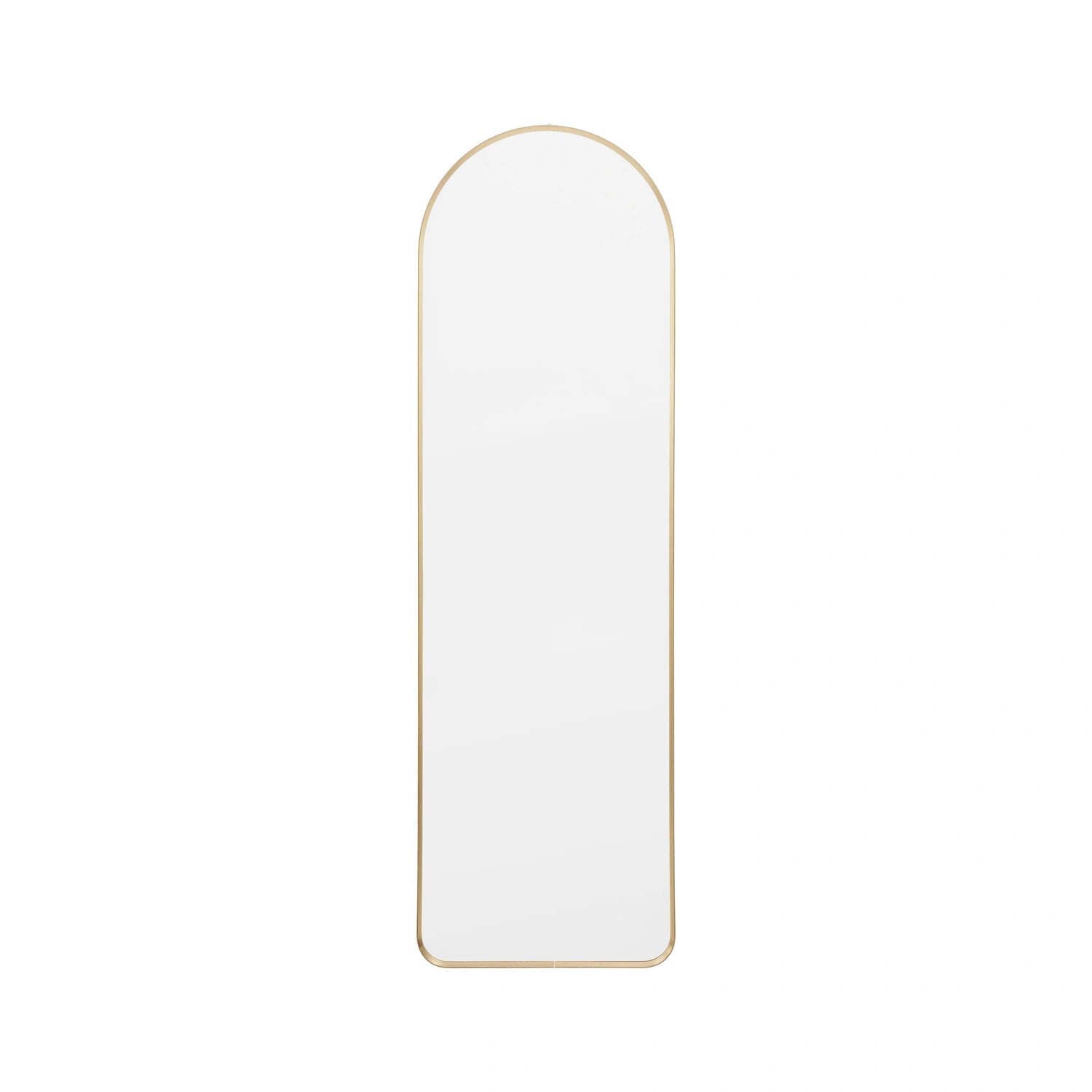 Full Length Rounded Deep Edge Antique Gold Arched Wall Mirror 150x45x3.5cm – Click Style