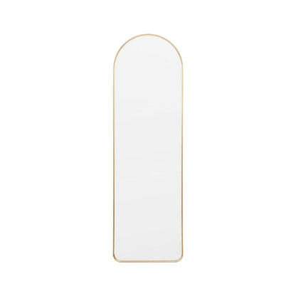 Full Length Rounded Deep Edge Antique Gold Arched Wall Mirror 150x45x3.5cm – Click Style