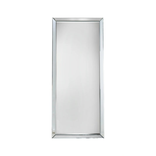 Full Length Silver Bevelled Glass Edge Leaner Mirror 178x78x4cm – Click Style