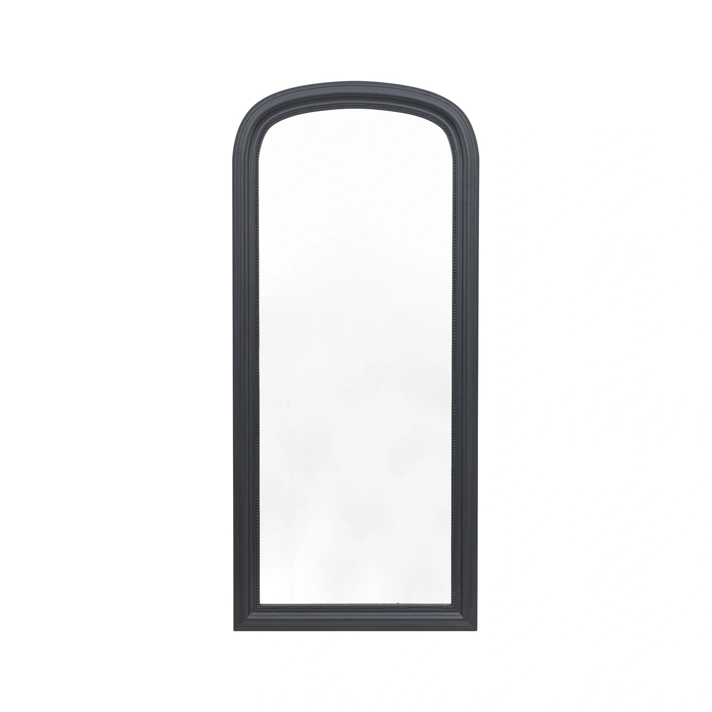 Full Length Traditional Matt Dark Grey Arched Leaner/Wall Mirror 167.5x75x3cm – Click Style