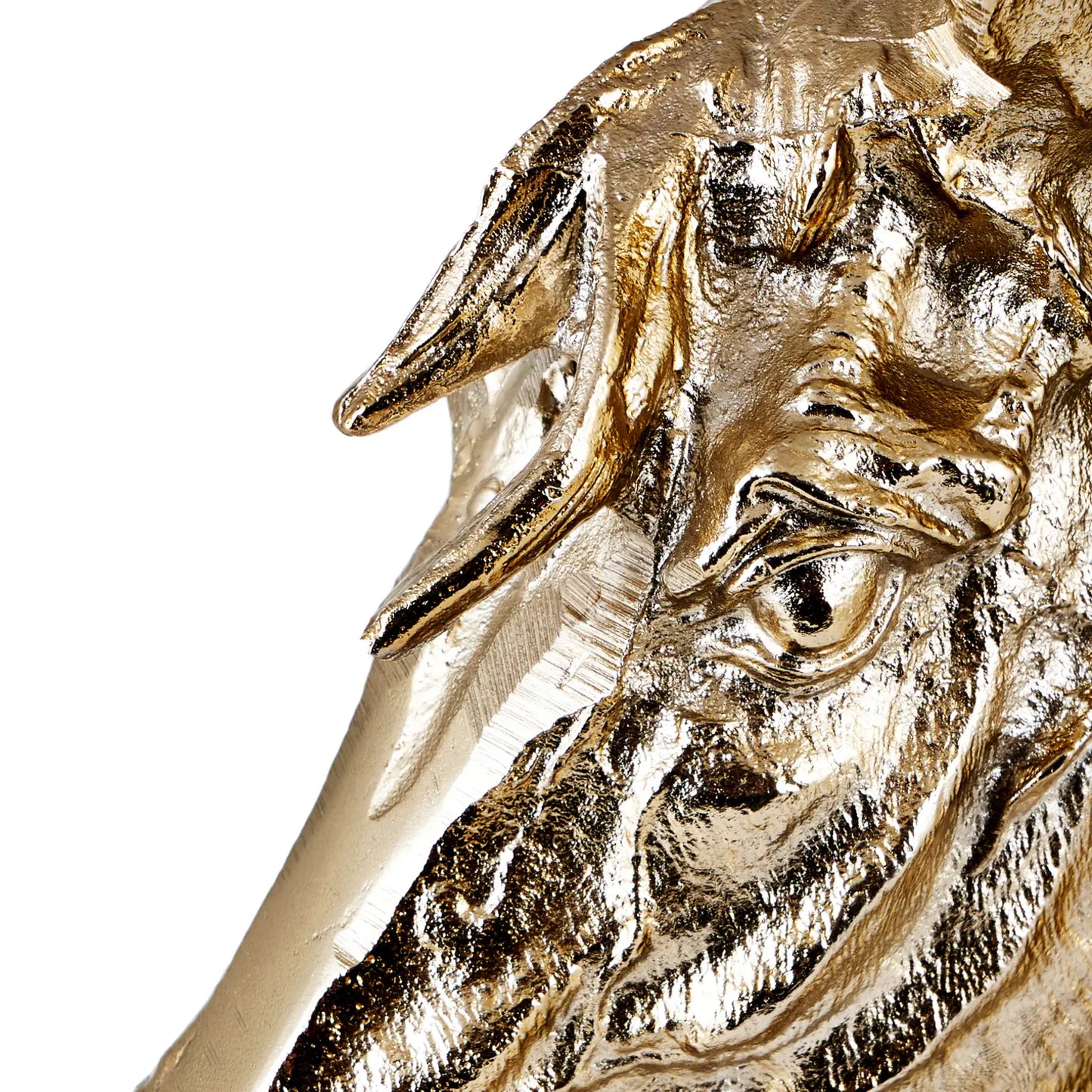 Gold Metal Horse Head Ornament – Click Style