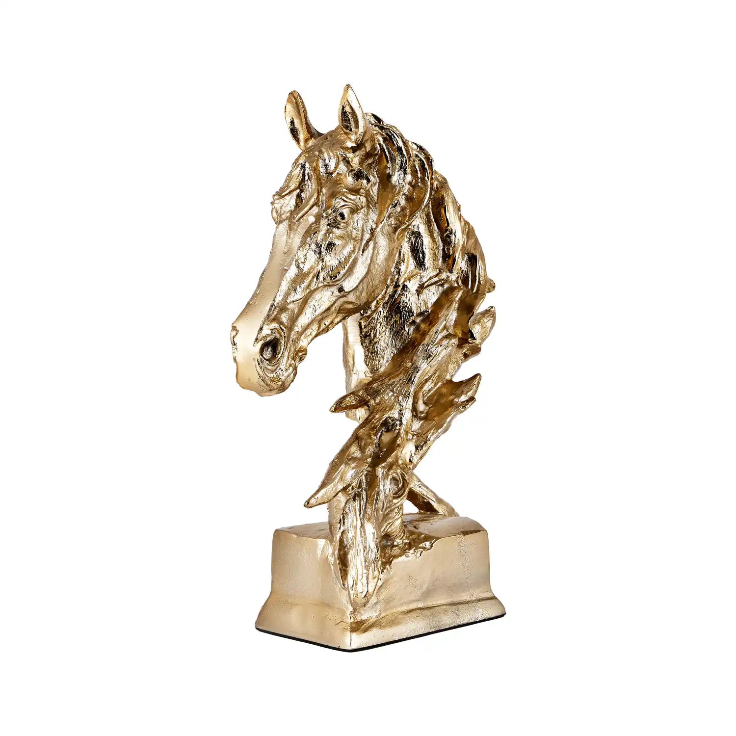 Gold Metal Horse Head Ornament – Click Style