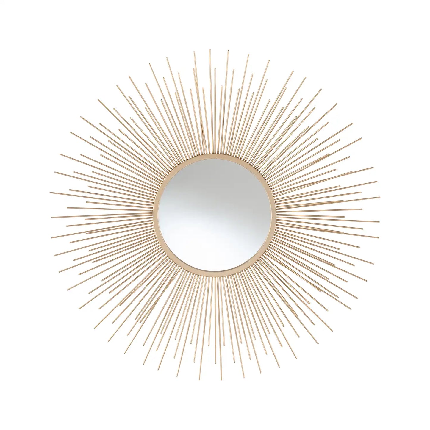 Gold Metal Spokes Starburst Wall Mirror 80x80x7cm – Click Style