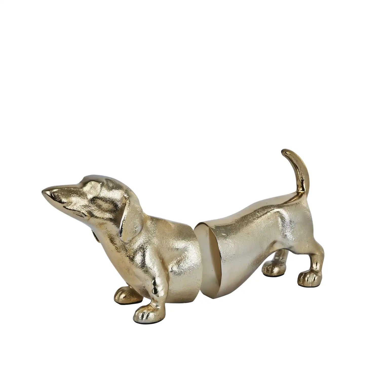 Gold Sausage Dog Bookends – Click Style