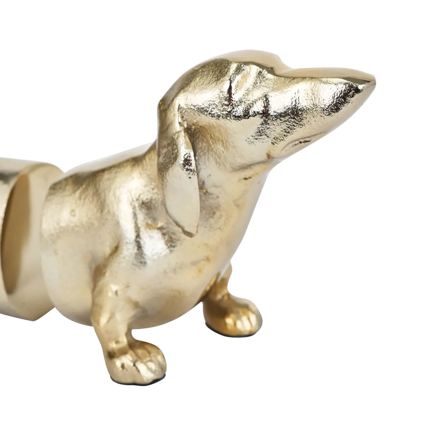 Gold Sausage Dog Bookends – Click Style