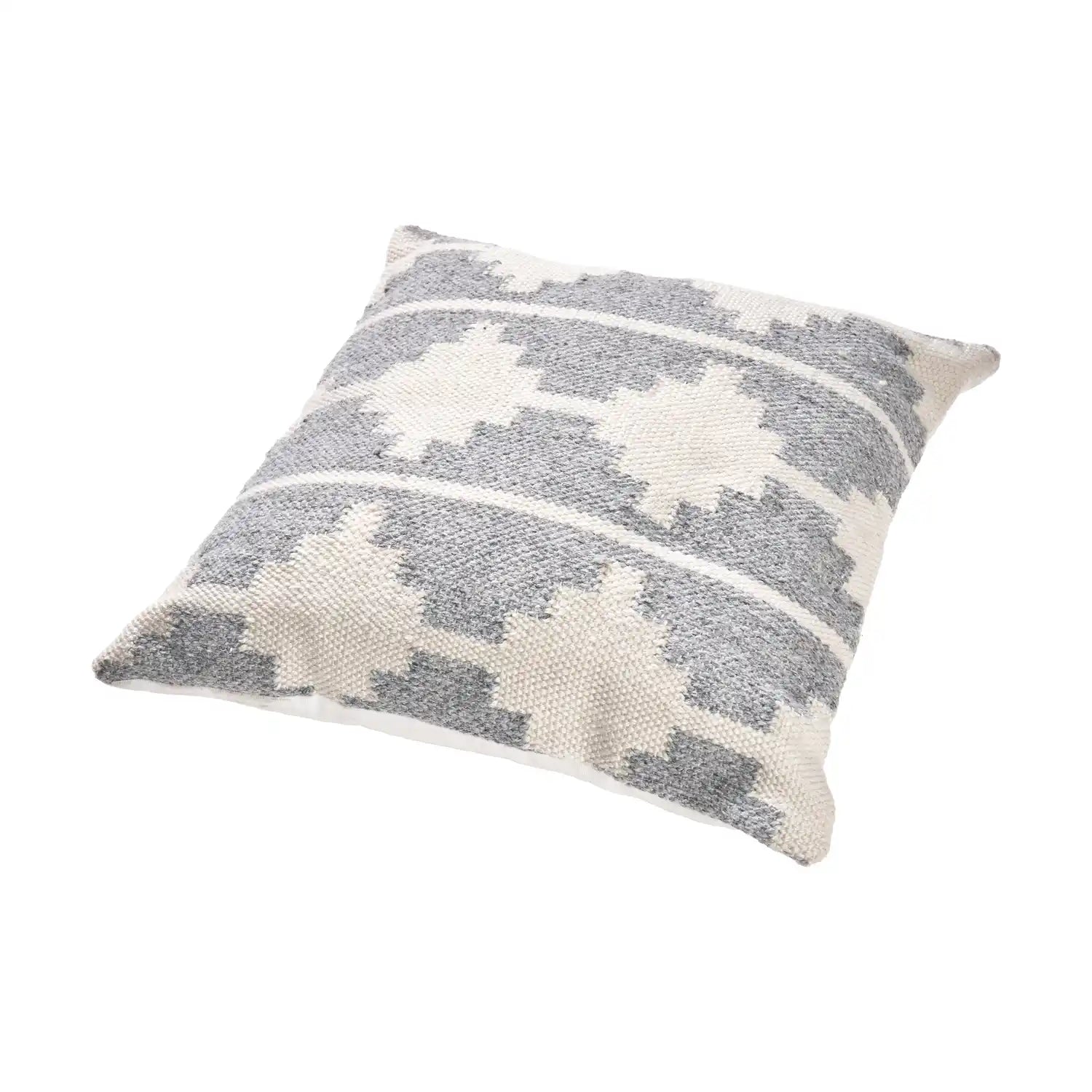 Grey White Aztec Inspired Outdoor Scatter Cushion 45x45cm Click Style