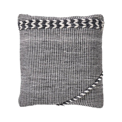 Grey & White Braided Outdoor Scatter Cushion 45x45cm – Click Style