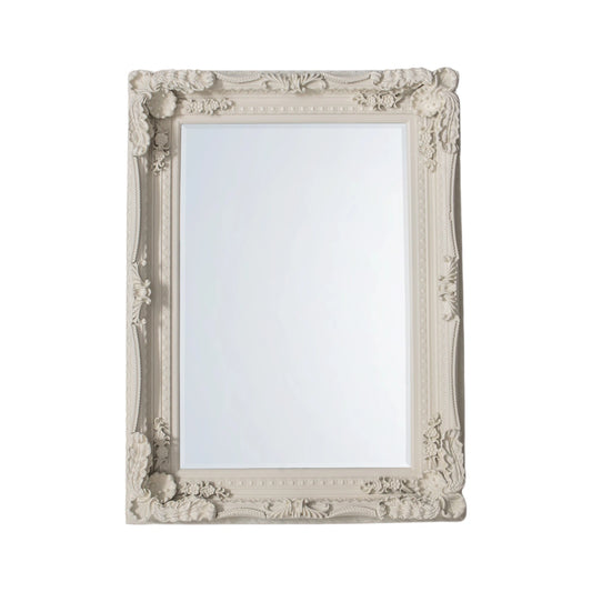 Large Baroque Rectangular Cream Wall Mirror 120x89.5x9.5cm – Click Style